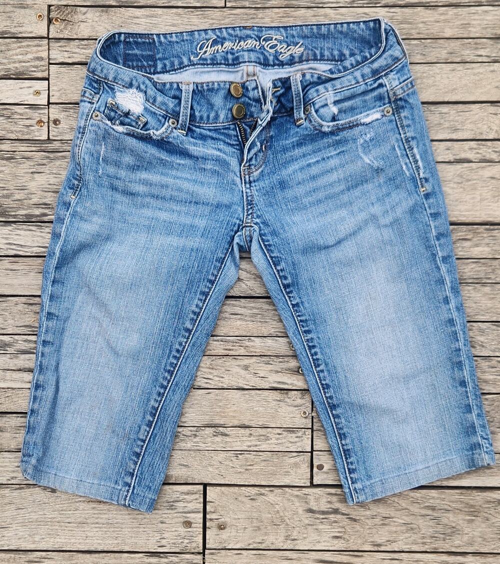 American Eagle Jean Capris Size 0 Streetwear Y2K low rise